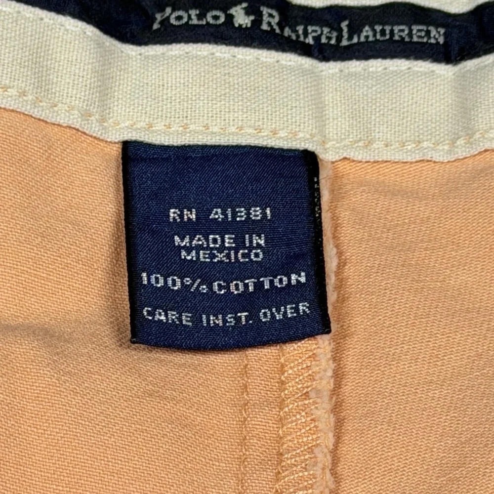 Polo Ralph Lauren Chino Shorts Light Peach Pleated Cotton Men's Tyler Shorts 34